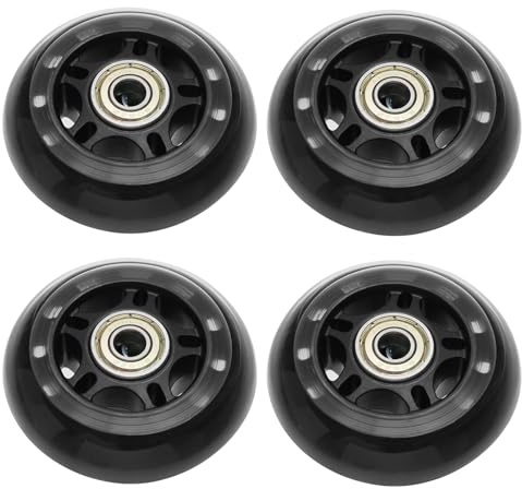 YINETTECH 4er-Pack PU-Räder mit 608ZZ-Lagern Vordere Anti-Kipp-Radgruppe für Roller Elektrostühle Skateboards Drift-Autos 72x24mm