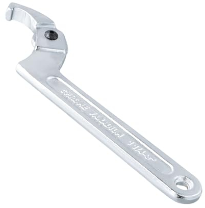 Chiave a Settore in Cromo Vanadio, Chiave a Gancio C Chiave Inglese Regolabile (1 1/4”-3” (32-76mm) (Testa Quadrata))