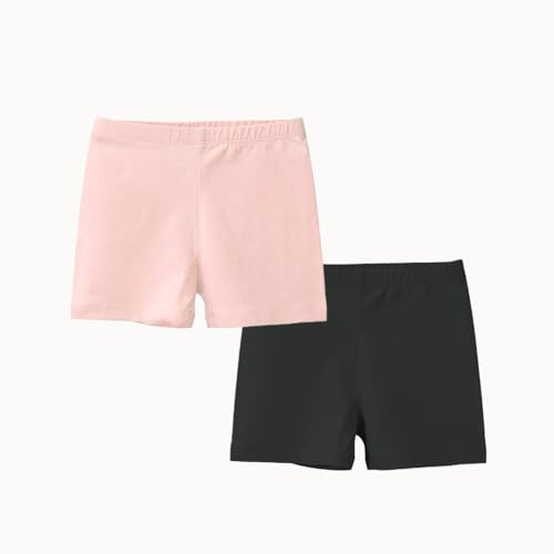Silkglory Flickkalsonger, boxershorts, trosa, cykelbyxor, korta byxor, shorts, barn, korta leggings, Svart/rosa, 120