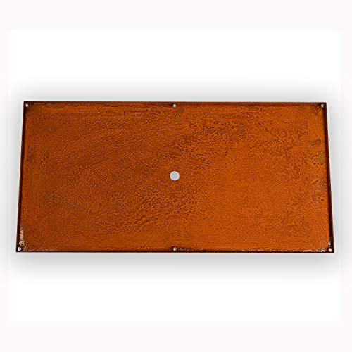 Köhko® Designer Bodenplatte für Pflanzrahmen aus Cortenstahl als Bausatz QUADER 150x50cm