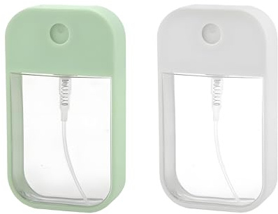 HSYTEK 2 stycken 45 ml mini sprayflaska, perfume Travel Bottle, återanvändbar sprayflaska liten, kan användas i parfymer, kosmetika och kroppslotioner, vit och grön