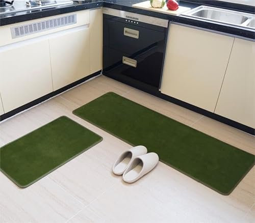 Küchenteppich Kaffee Küchenläufer,Teppich Für Küchenteppich Waschbar rutschfest, Fussmatte Aussenweich Und Superabsorbierend Waschbar In Waschmaschine 50X80