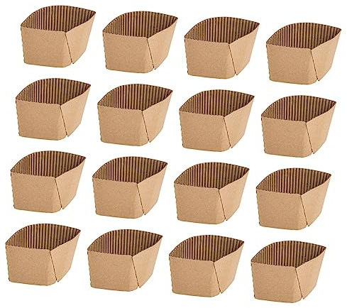 Baluue 50stücke Wellpappbecherhüllen Aus Papier Hitzeisolierende Kaffeebecher-schutzhüllen Umhüllungen Für Geeignet Für Heiße Getränke Zuhause