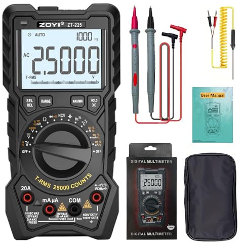 ZOYI ZT-225 Auto-ranging 25000 Counts High Precision Full Protection Digital Multimeter Measurements Digital Smart Tester