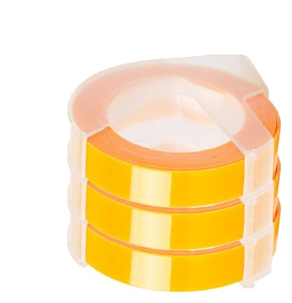 Ruban adhésif 3D pour gaufrage facile à décoller – Recharges de ruban d'étiquetage résistant à l'eau avec forte adhérence pour fichiers, aliments, articles