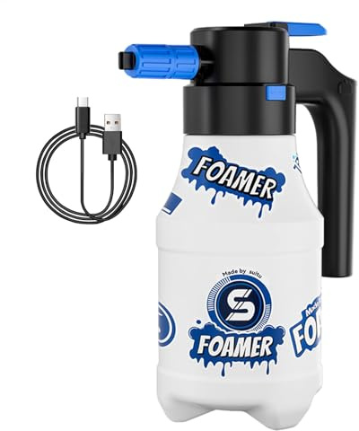 Cordless Auto Wash Foam - Pulverizador de jabón de coche recargable, pistola de espuma eléctrica | arma de limpieza de vehículos portátil, dispensador de espuma alimentado por batería, herramienta de