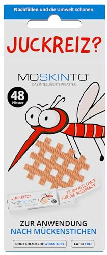Moskinto, The Original Mosquito Itch Relief Patches for Kids & Adults, Bug Bite Patches Soothe Swelling & Itching Instantly, Anti Itch Bug Bite Relief, Suction Tool Alternative Travel Pack, 48 Count