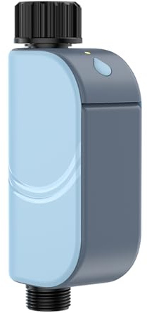 Qiumi WiFi Bewässerungscomputer Smart App Steuerung, 7 Gießprogramme, Wettervorhersage 15 Tage, Sprachsteuerung Alexa/Google, Kindersicherung, Einfach Installation IP65