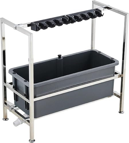 Soporte para escobas y trapeadores, Suministros de Limpieza, Organizador de Herramientas de jardín, balde para trapeadores, carritos de Limpieza con Ruedas, Armario para escobas, g