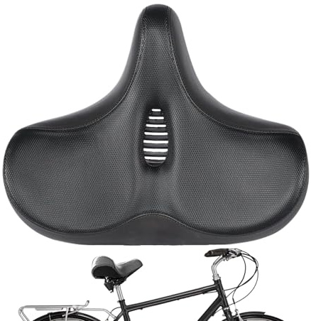 Fahrradsattel | breiter Sattel extra gepolstert für Erwachsene - atmungsaktiv für Radfahren, Sport, Touring, Reisen, Camping, tägliche Fahrten, Erwachsene und Männer
