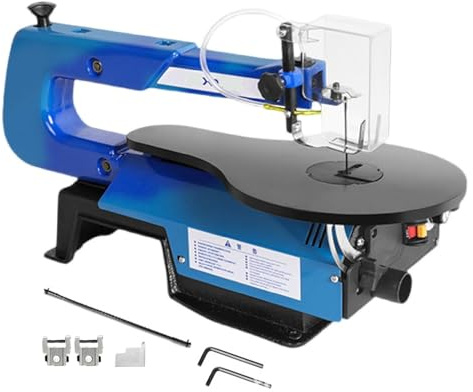 Sierra de calar de velocidad variable de 16 pulgadas, máquina de sierra de marquetería eléctrica con mesa de trabajo inclinable extragrande y ajustable, sistema de recolección de polvo(Standard)