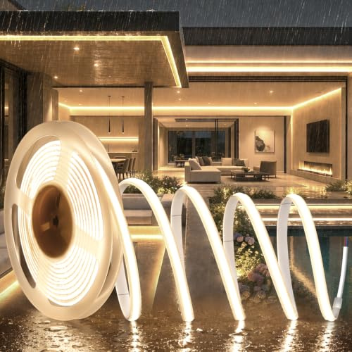 SUCIKORIO 5m Neon COB LED Streifen Ohne Trafo 230V Silikon Wasserdicht IP65