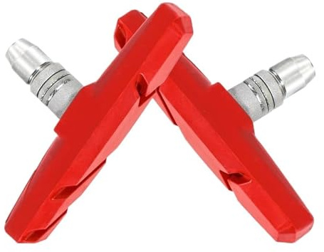 TLVBFPG Bremstrommel hinterrad CNC V Bremsbeläge Straße Mountainbike Geschwindigkeit Bremsschuh Fahrrad Hufeisen Mechanische Sattel V-Brake 55mm 70MM(Red 70mm)