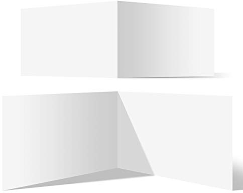 100 Blanko Klappkarten quer DIN A6 148 x 105 mm Bilderdruckpapier matt 300 g/qm Set Papier wählbar