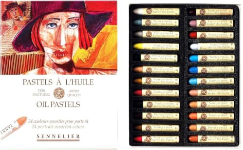 Sennelier Pastels Oil 24 Colors Portrait - Made in France