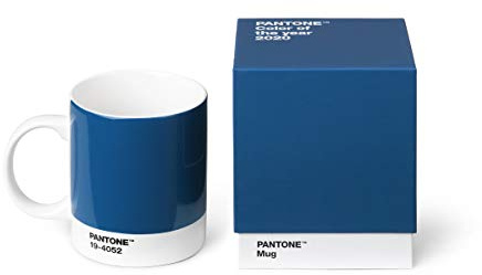 Pantone 101032019 Porcelain Mug + Gift Box, Classic 19-4052 COY20, 375 milliliters, Dark Blue, One Size