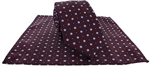 Michelsons of London Petite fleur cravate et poche carré - Rouge - Taille Unique