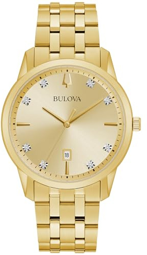 Bulova Men's Classic Diamond Sutton 3-Hand Quartz Watch, 40mm