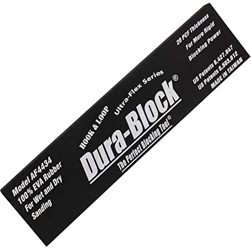 Dura-Block Scuff Pad - 11in Ultra-Flex Hook and Loop Scruff Pad Sanding Blocks for Wood and Auto Fits Wet Dry Sandpaper