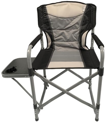 Kampa Chairman Armchair - Deluxe Folding Outdoor Camping Chair for Adults - Lightweight, Portable, Reclining with Cup Holder - Perfect for Deck, Caravan, Trail, Beach, Fishing, and Festivals