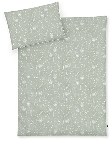 Julius Zöllner Barnsängkläder 100% ekologisk bomull standard 100 från Oeko-Tex, tillverkad i Tyskland, storlek 100 x 135 + 40 x 60 cm, vildblomma