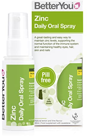 BetterYou Zinc Daily Oral Spray, Natural Lemon & Lime - 50 ml.