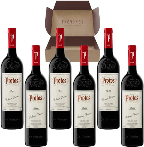 Vino Tinto Protos Roble Nueva Añada 2024 - Pack 6 Botellas de Vino Tinto 75 cl - Ribera del Duero - Mejor Selección ENOVINOS THE WINE BRAND