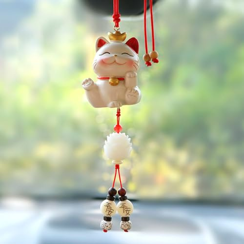 Car Hanging Accessories，Car Fortune cat Pendant Decoration, car Rearview Mirror Pendant Decoration, Meaning a Safe Journey