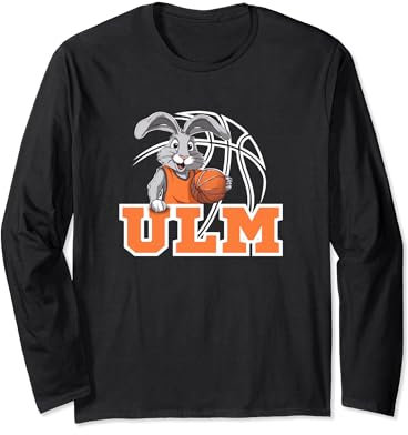 Ulm Basketball Fan Support Schwaben Stadion orange weiss Langarmshirt