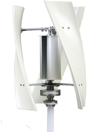 HUIZHITENGDA 9000W Eje Vertical maglev aerogenerador, 12V 24V 48V sin núcleo de Baja RPM Molino de Viento Vertical con Controlador (Color: Blanco),220v