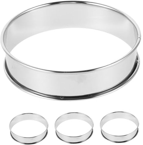 Amosfun 4piezas Moldes Para Muffins Tartas y Panqueques Diseño Versátil y Fácil De Usar De Diámetro