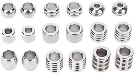 Wikinger-Haarschmuck, Wikinger-Haarperlen aus 18-teiligem Edelstahl mit Hervorragender Härte für Zopf- und Bart-Styling