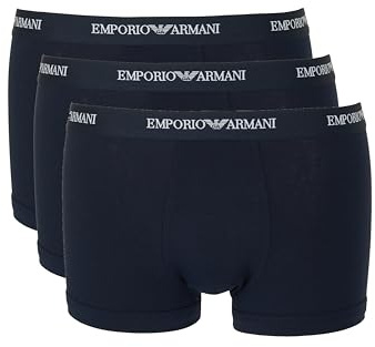 Emporio Armani Man's Core Logoband - Boxer da Uomo, Confezione da 3, Blu, XL, Armani Blue/Armani Blu/Armani Blue, XL