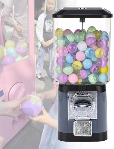MáQuina Expendedora Comercial Con 200 Bolas De Juguete/CáPsulas, MáQuina De Chicles, MáQuina Expendedora De CáPsulas De Juguete, MáQuina De Premios, MáQuina De Dulces,Grey-Toyball
