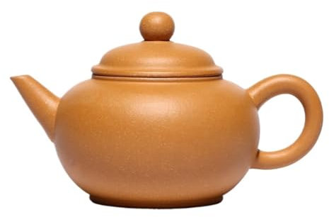 Théière Anglaise Pot de violet purement fait à la main, petit pot horizontal en argile jaune de minerai brut, service à thé Kung Fu 110cc Theiere Japonaise