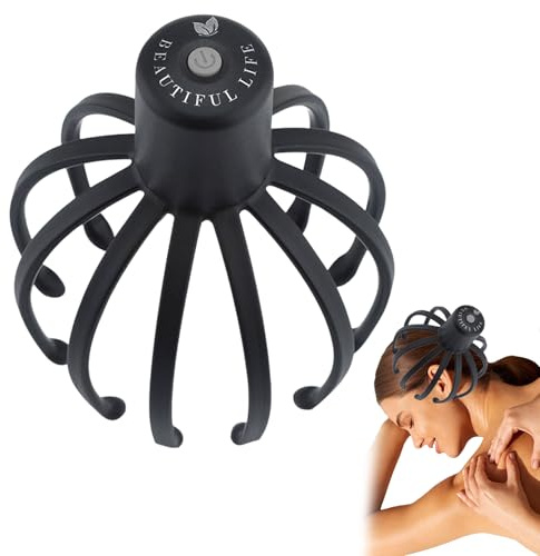 Weqizuerqi Octopus Head Massager Scalp Massaggiatore Cuoio Cuoio Cuoio Massaggiatore Testa Ragno Elettrico 360 Gradi Raschietto Per Relax