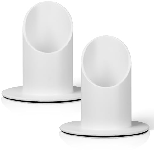 Ljusstake nattvardsljus, 4 cm vitt ljusstake av metall, för dopljus, dopljushållare, dopljusstake, stavljus, ljus (2)