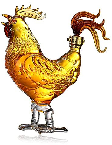 KRXSOBNV, Série du Zodiaque Chinois, Carafe à Alcool en Forme d'animal, Distributeur de Liqueur en Verre Cristal Clair Transparent for Carafe à Rhum de vin écossais ，Carafes(0.5 litres)