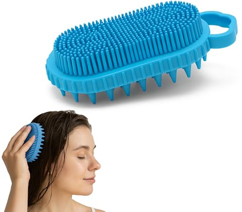 Multi-Function Silicone Scalp Scrubber and Shampoo Brush Soft Scalp Massager for Exfoliation, Dandruff Removal, Relaxation, Supports Circulation & Growth, Scalp Brush Comfy for Wet & Dry Use in Shower