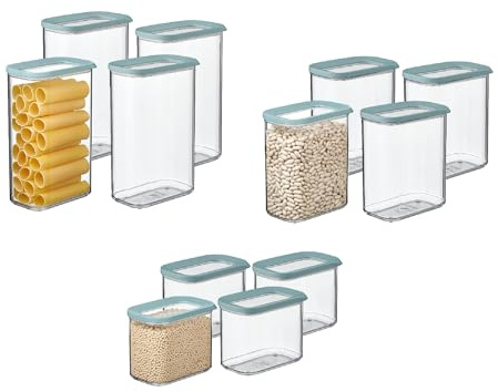 Mepal Modula Vorratsdosen Set XXL 12-teilig | 4x 1000 ml, 4x 1500 ml, 4x 2000 ml | luftdicht & stapelbar | Aufbewahrungsboxen für Lebensmittel | spülmaschinengeeignet | Nordic Green