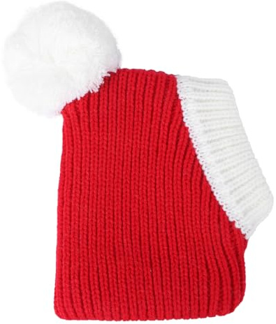DECOMELODY Warme Weihnachtshut Haustier Wollmütze Rot Xs Welpenmütze Für Hunde Foto Requisite Winter