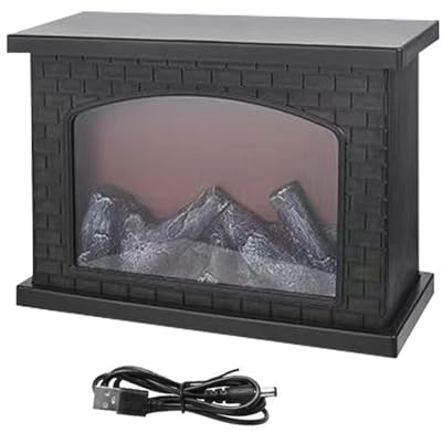 Generisch Kamin Laternen | Flammlose LED Feuerlampe - Flammenlose Feuer Laterne Mit Batterie Und USB Für Wohnzimmer Tisch Garten Camping Balkon Terrasse