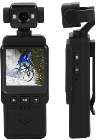 Jectse Camera D'azione Portatile da 1080p, Wifi Pocke T Cam con Morsetto, Lente Rotabile a 360 Gradi, Telecamera Sportiva per la Prova Idrica IP65 Anti -shake, per Sport All'aperto,