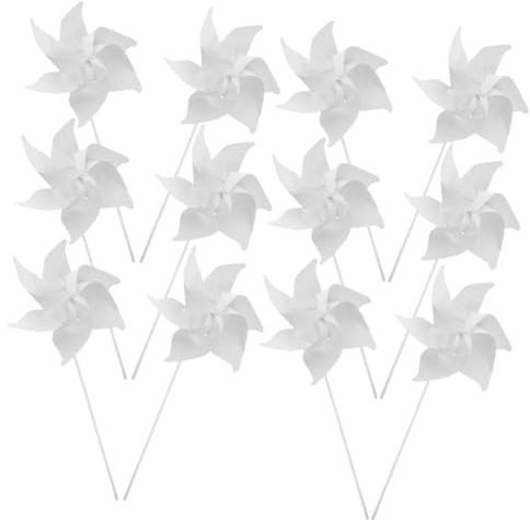 Gatuida 20 pièces Moulins à Vent Papier DIY pour Garçon Fille Jouets Éducatifs Créatifs pour Maternelle Activité Manuelle de Dessin et Décoration Extérieure