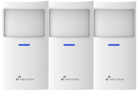 NIVIAN NVS-INDOORPIR – Funk-Bewegungsmelder für Alarmanlagen | PIR-Sensor für Innenräume | 100 m Funkreichweite | Lange Batterielaufzeit | Kabellose Installation