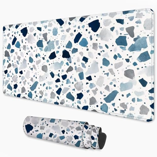 Alfombrilla Ratón Azul Mouse Pad 500x250 mm, Grande Alfombrilla Gaming Abstracto con Superficie Especial Que Mejora la Velocidad y la precisión, Mousepad Impermeable para Gamers, PC y Portátil 3Y-538