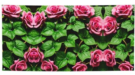 Bannière de fête polyvalente avec motif floral rose lierre avec feuilles, idéal pour les événements, pour les décorations de fête d'anniversaire