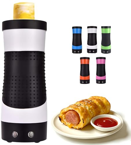 Vertical Egg Roll Cooker Multi-function Breakfast Sausage Egg Cooker Tubes Sausage Machine Nonstick Bottle-Shaped Automatic Omelette Maker White