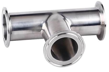 WEYIMVTO Edelstahl-Rohrbogen, 1 Stück 19 mm–108 mm Außendurchmesser, 304 Edelstahl, Sanitär-Ferrule, 3-Wege-T-Verbindungsstück, Rohrverschraubung, 1,5–4 Zoll Tri-Clamp(32mm x Ferrule 50.5)