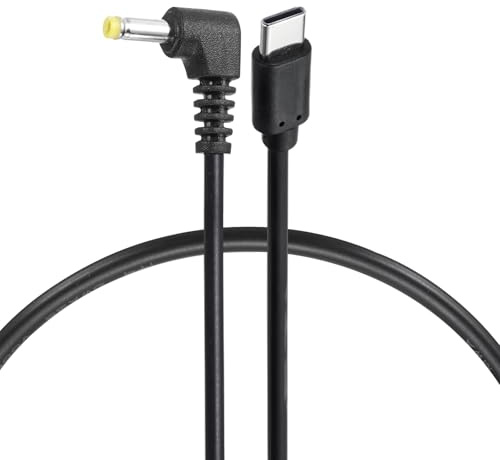 QUARKZMAN Cavo PD Trigger 36W, Cavo Di Alimentazione Tipo C A DC 12V 3A 4.0x1.7mm Angolo Retto 0.4m/1.3ft USB C A DC PD Cavo Di Ricarica Rapida Per Monitor Portatile | USB C A DC PD Cavo Di Ricarica Rapida, 4.0x1.7mm, Angolo Retto, 0.4m/1.3ft, Per Monitor Portatile